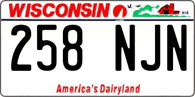 WI license plate 258NJN