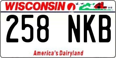 WI license plate 258NKB