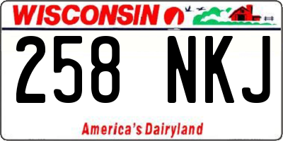 WI license plate 258NKJ