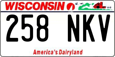 WI license plate 258NKV