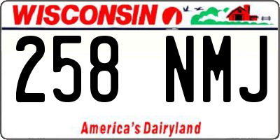 WI license plate 258NMJ