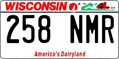 WI license plate 258NMR