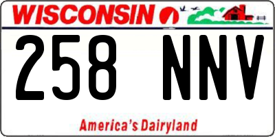 WI license plate 258NNV