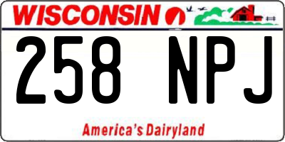 WI license plate 258NPJ