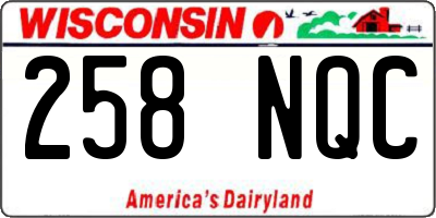 WI license plate 258NQC