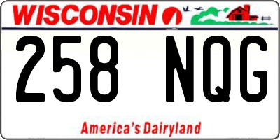 WI license plate 258NQG