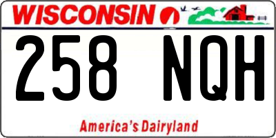 WI license plate 258NQH