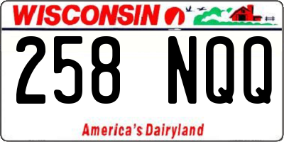WI license plate 258NQQ