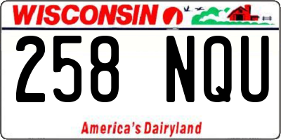 WI license plate 258NQU