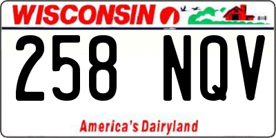 WI license plate 258NQV
