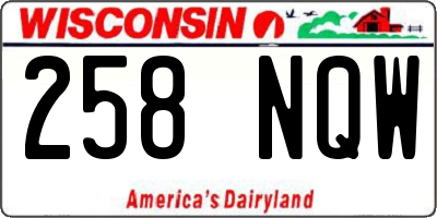 WI license plate 258NQW