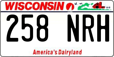 WI license plate 258NRH