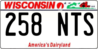WI license plate 258NTS
