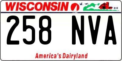 WI license plate 258NVA