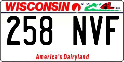 WI license plate 258NVF