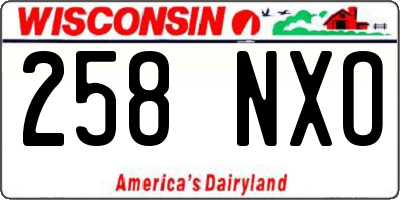WI license plate 258NXO