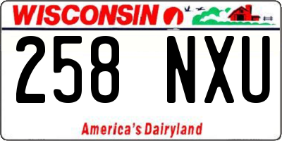 WI license plate 258NXU