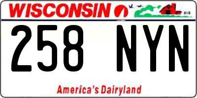 WI license plate 258NYN