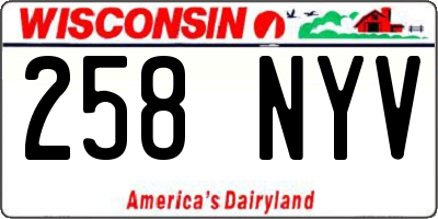 WI license plate 258NYV