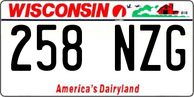 WI license plate 258NZG