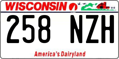 WI license plate 258NZH
