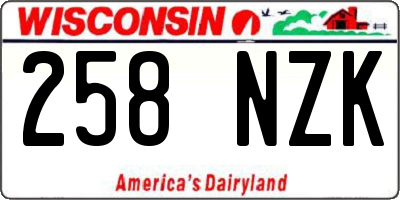 WI license plate 258NZK