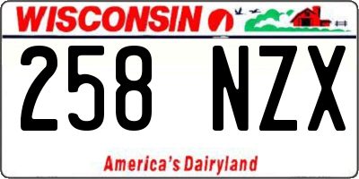 WI license plate 258NZX