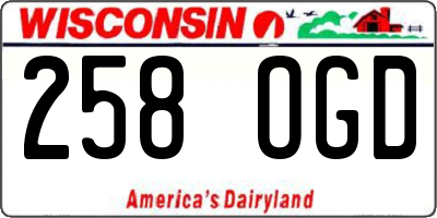 WI license plate 258OGD