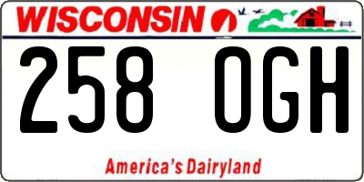 WI license plate 258OGH