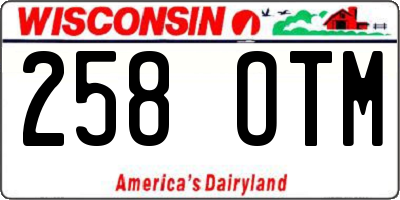 WI license plate 258OTM
