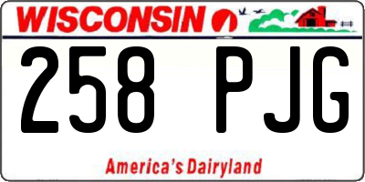WI license plate 258PJG
