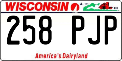 WI license plate 258PJP