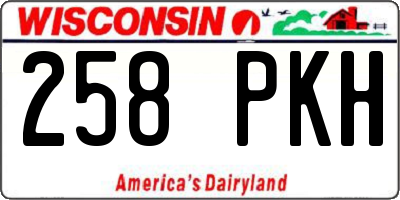 WI license plate 258PKH