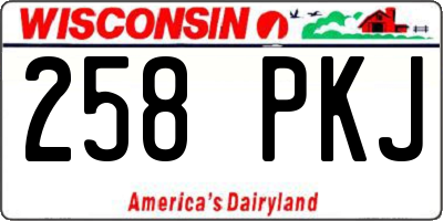 WI license plate 258PKJ