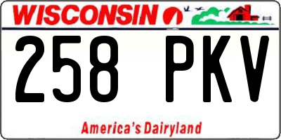 WI license plate 258PKV