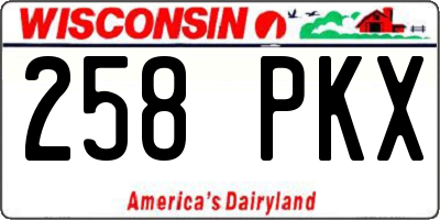 WI license plate 258PKX