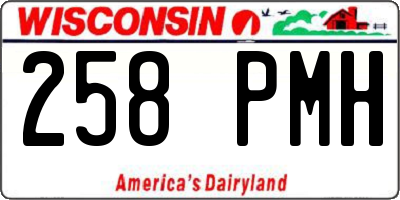 WI license plate 258PMH