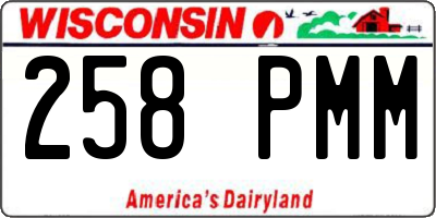 WI license plate 258PMM