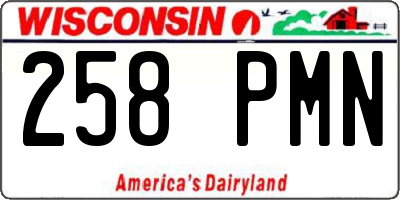 WI license plate 258PMN