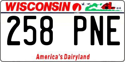 WI license plate 258PNE