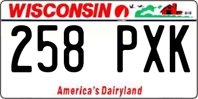 WI license plate 258PXK