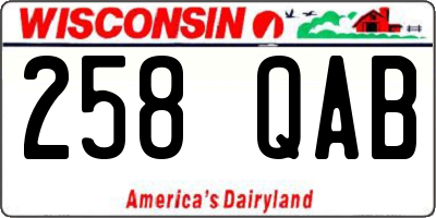 WI license plate 258QAB