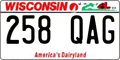 WI license plate 258QAG