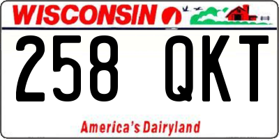 WI license plate 258QKT