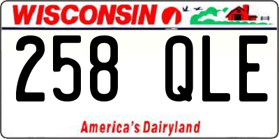 WI license plate 258QLE