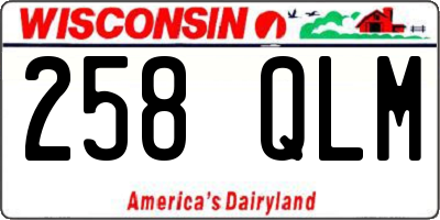 WI license plate 258QLM