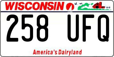 WI license plate 258UFQ