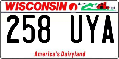WI license plate 258UYA