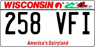 WI license plate 258VFI
