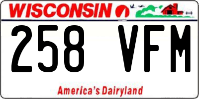 WI license plate 258VFM